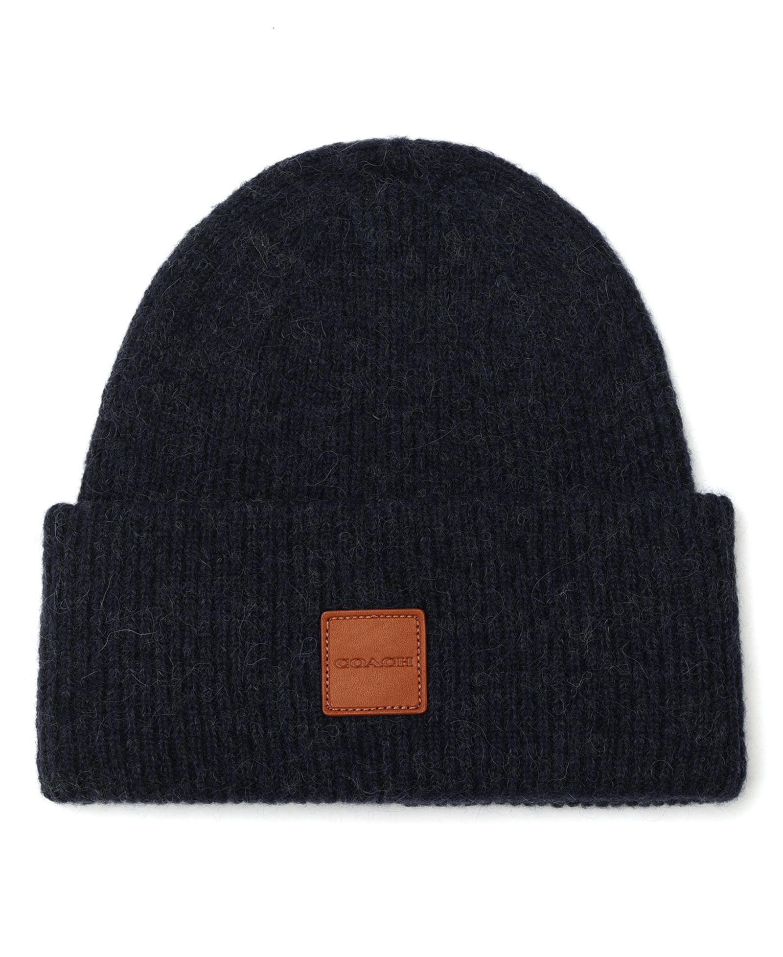 COACH Men's Leather Patch Bean Hat