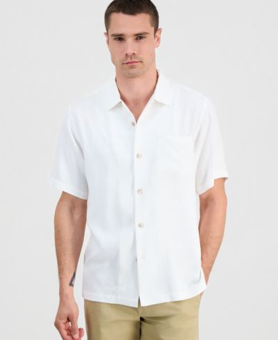 Мужская рубашка Tommy Bahama Coastal La Mer Short-Sleeve Island Floral Jacquard