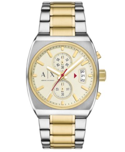 Часы A|X Armani Exchange Men's Quartz Chronograph 2-Tone Stainless Steel, 40mm