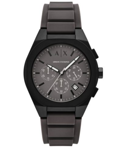 Мужские часы A|X Armani Exchange Sync Quartz Chronograph Gray Silicone 42mm