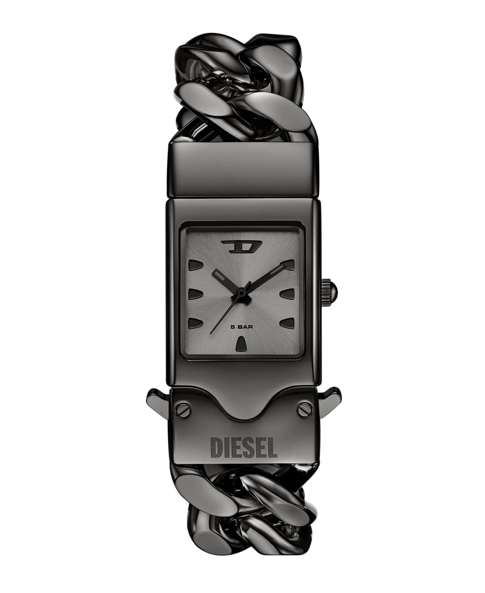 Diesel Men's Closer Quartz Three-Hand Gunmetal Stainless Steel Watch, 22mm