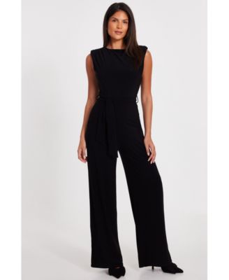 Женский комбинезон QUIZ Women's ITY Waist Tie Jumpsuit