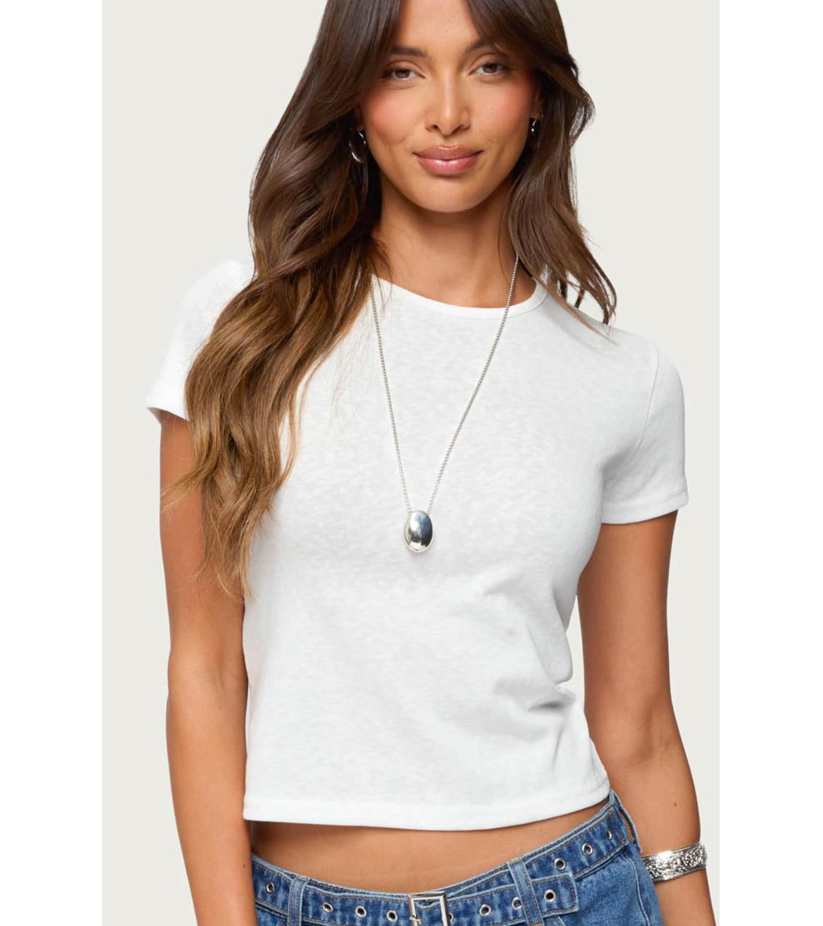 Edikted Women's Nikkey Semi Sheer T Shirt