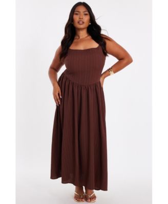 Женское платье QUIZ Drop Waist Textured
