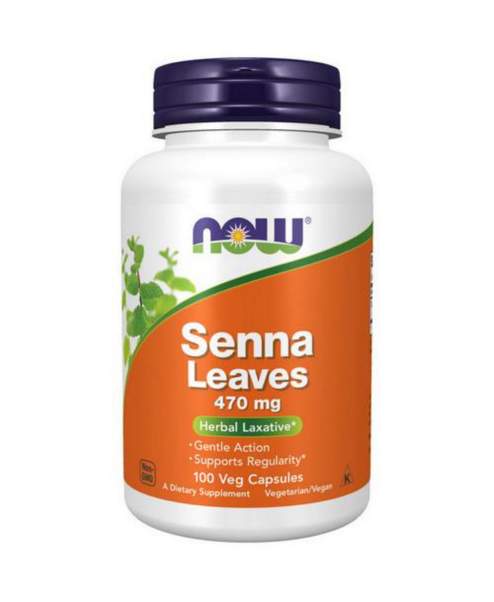 Now Foods листья сенны, 470 mg, 100 капсул