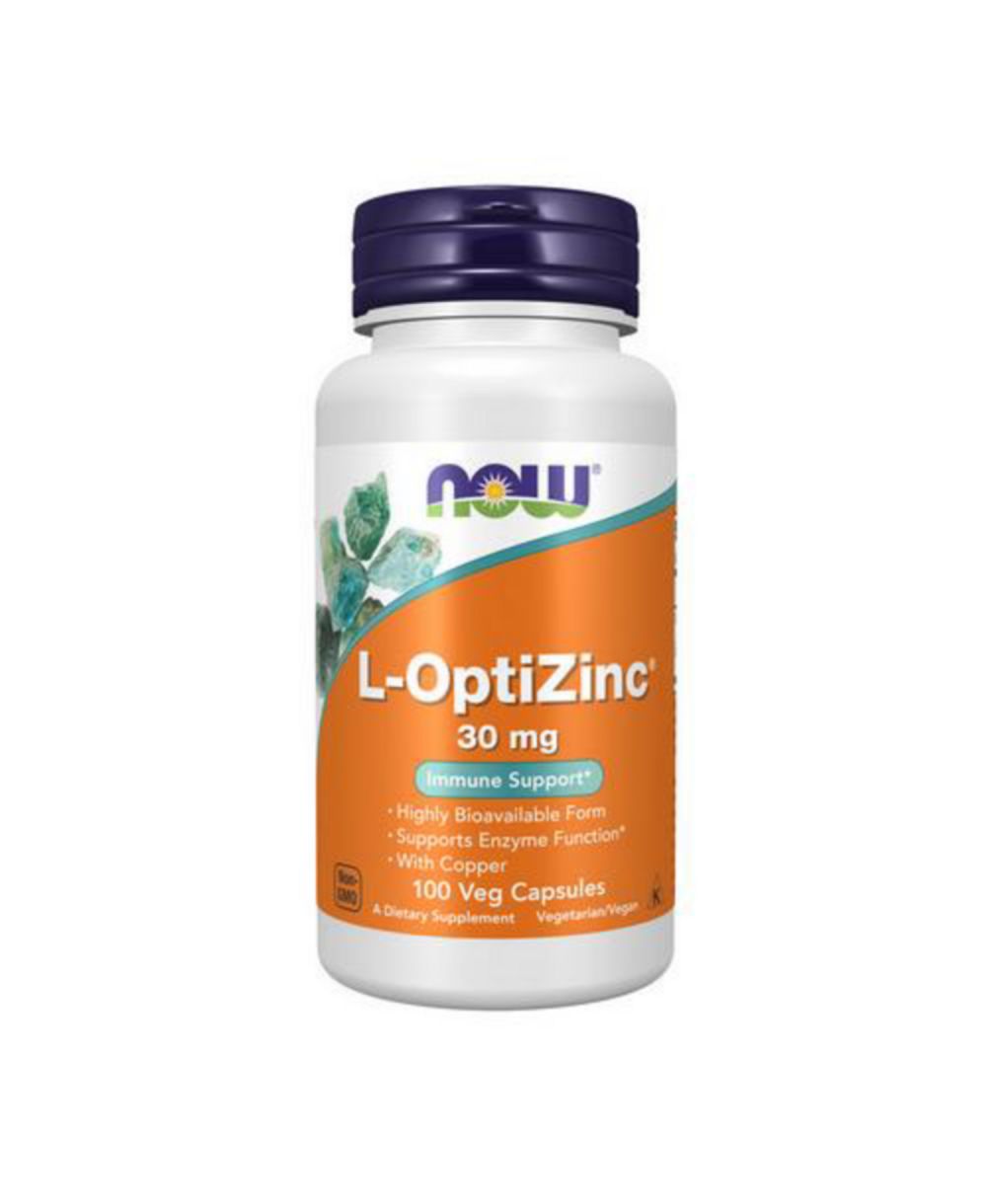 Now Foods L-OptiZinc,30 Mg,100 вег капсул