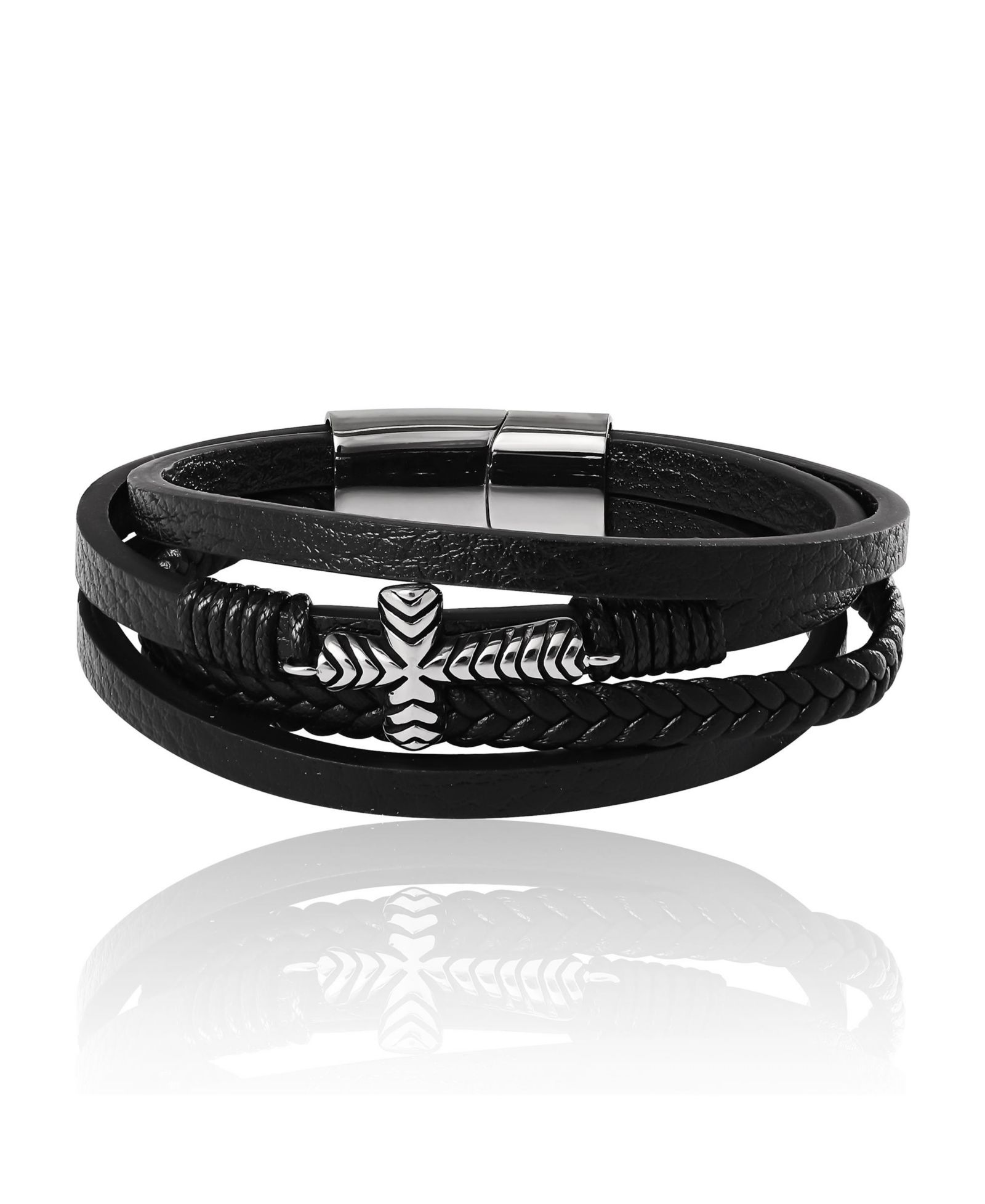 Браслет Lucky Brand с 4 рядами крестиков