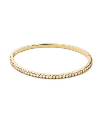 Ana Luisa браслет Juliette Cubic Zirconia 14K Gold-Plated Bangle Bracelet