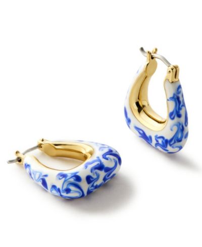 Серьги Ana Luisa Dakota Blue Marble 14K Gold-Plated Statement