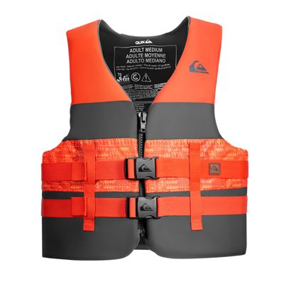 Спасательный жилет Quiksilver USCG Approved для взрослых, с быстроразъемными пряжками и дренажными отверстиями для рыбалки