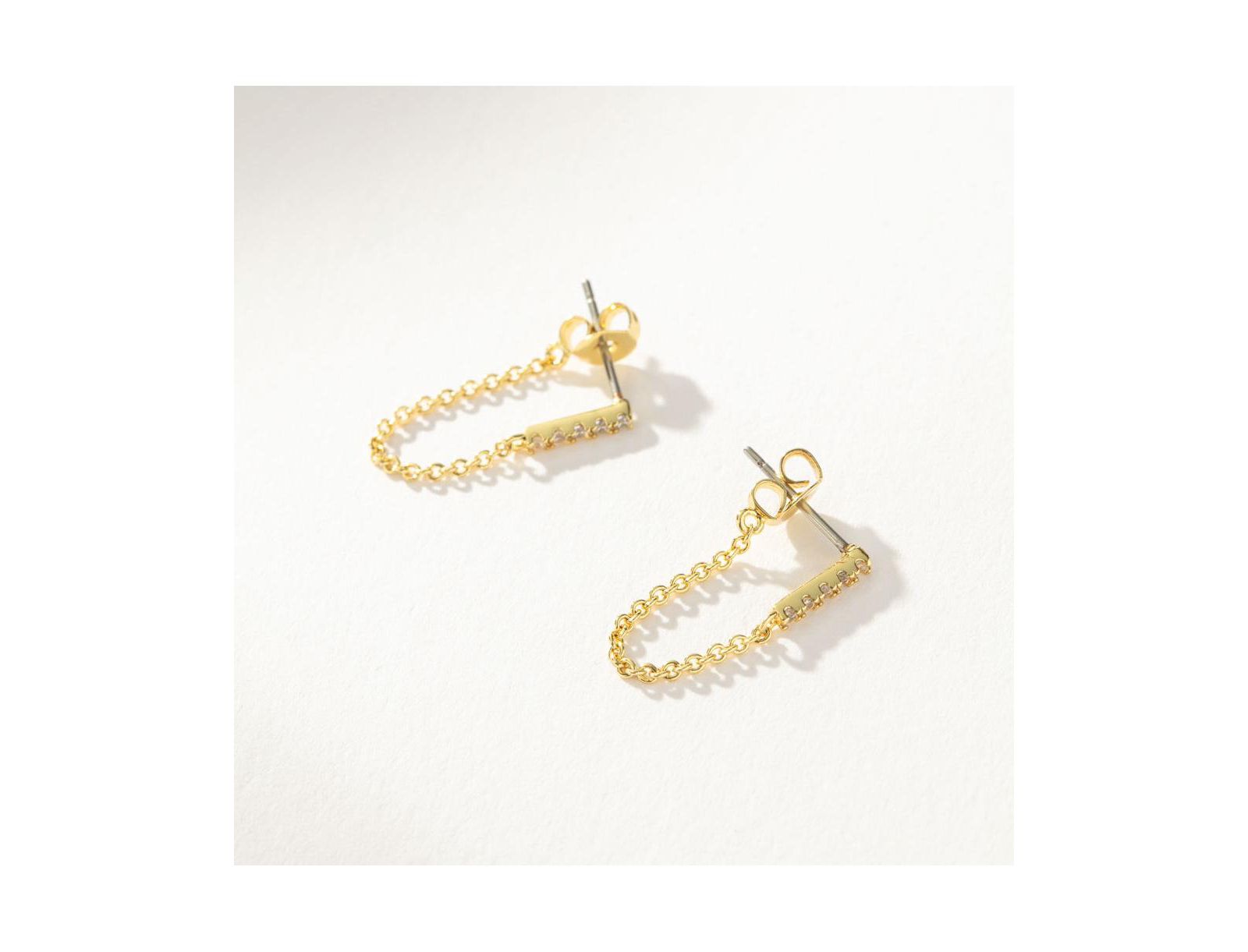 Uncommon James 14K Gold-Plated Downtown Chain Earrings