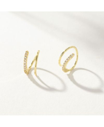 Серьги Uncommon James Seeing Double с напылением 14k Gold