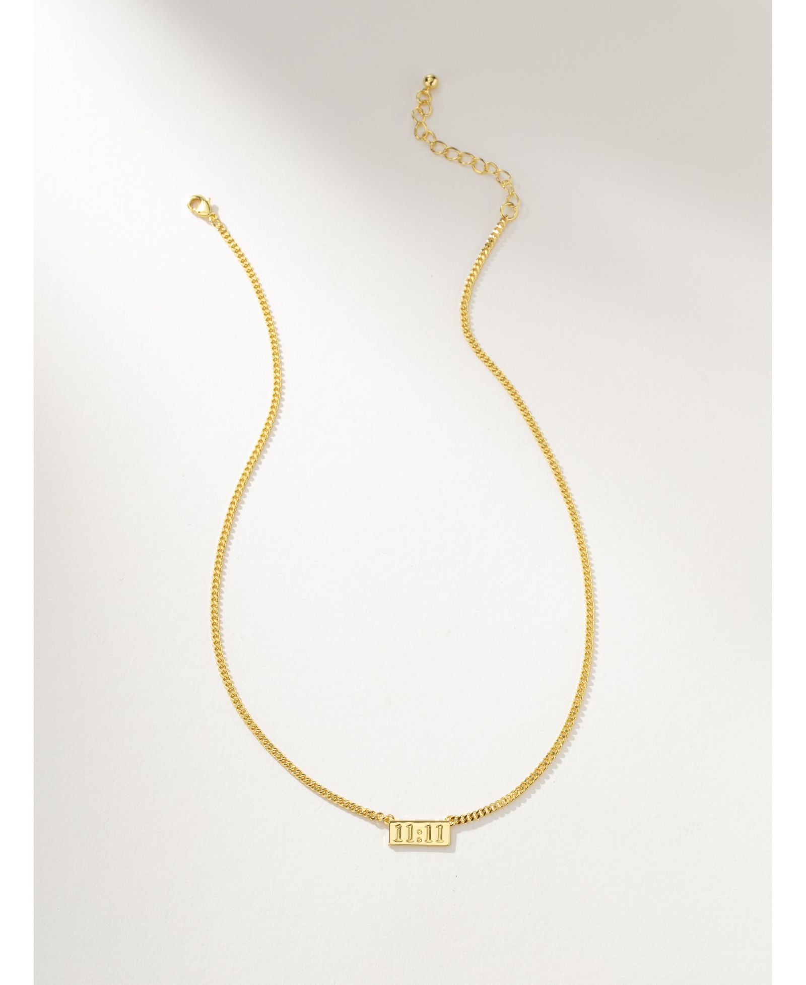 Подвеска-кулон Uncommon James 14K Gold-Plated 11:11, 16" + 2" extender