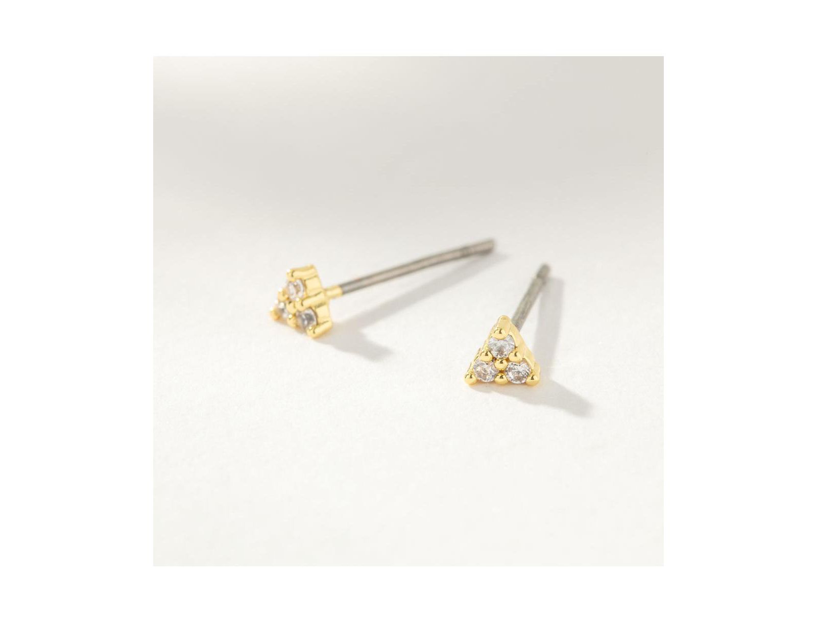 Серьги-гвоздики Uncommon James 14K Gold-Plated 0.12"