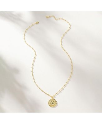 14k Gold-Plated Atocha Pendant Necklace, 19" + 3" extender