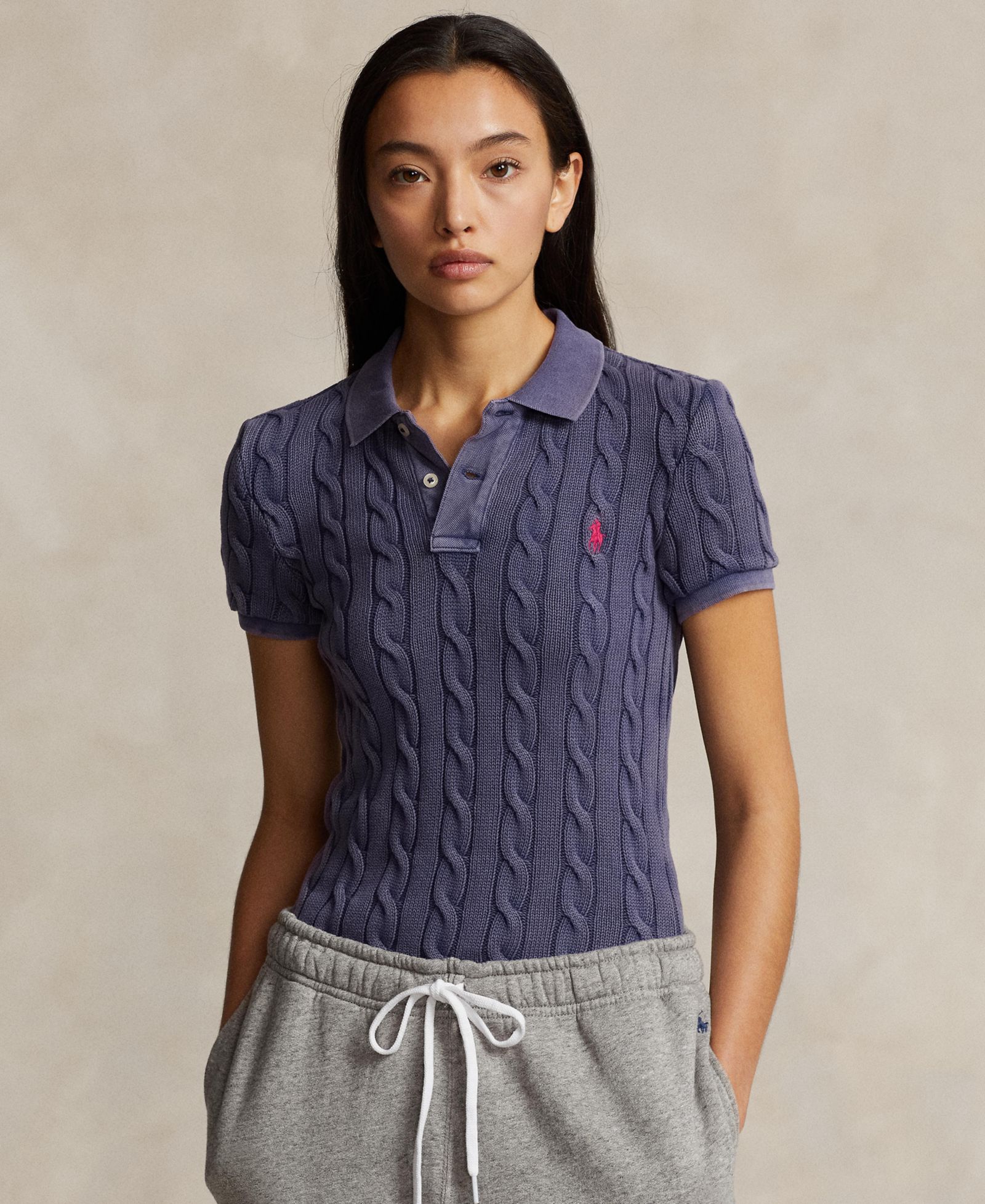 Женская рубашка Polo Ralph Lauren Cable-Knit Polo Shirt