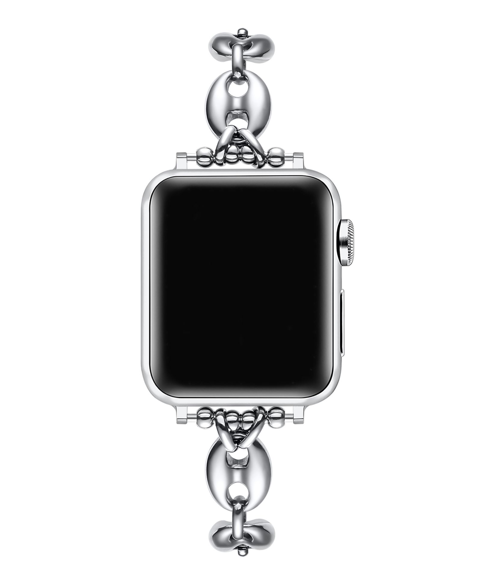 Posh Tech Poppy Silver Stainless Steel Link Band for Apple Watch