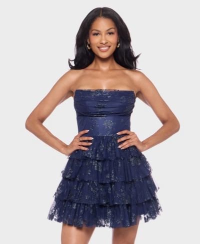 Alex & Sophia Juniors' Strapless Dress