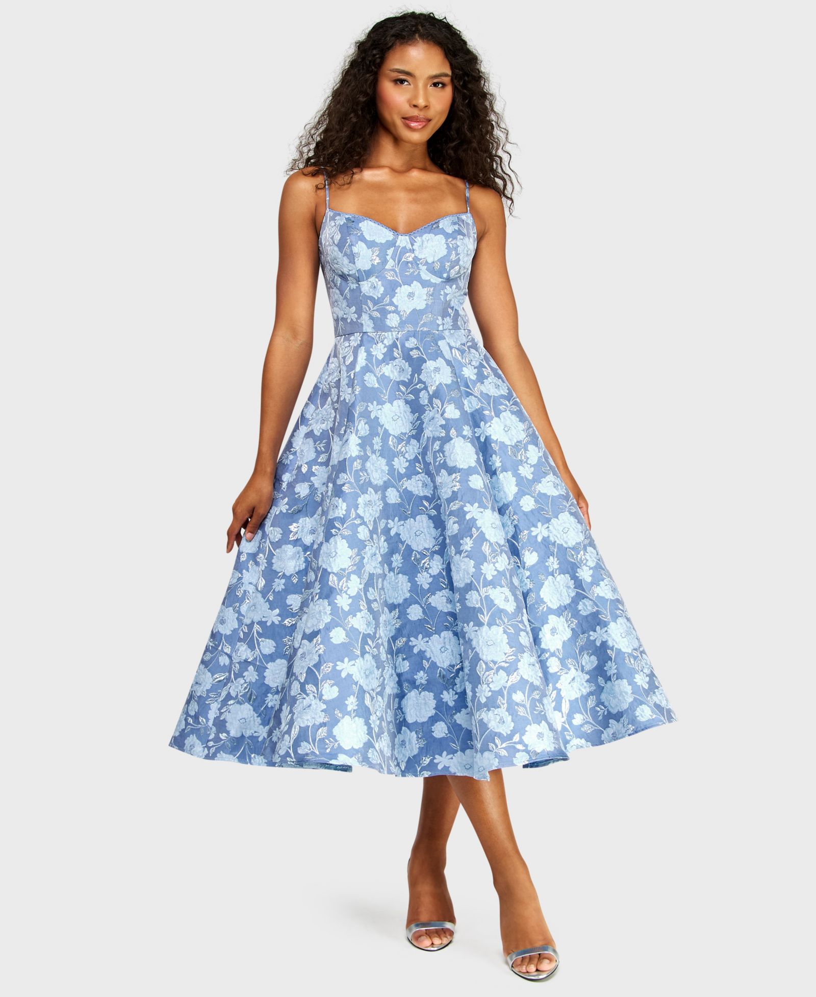Alex & Sophia Juniors' Jacquard Midi Dress