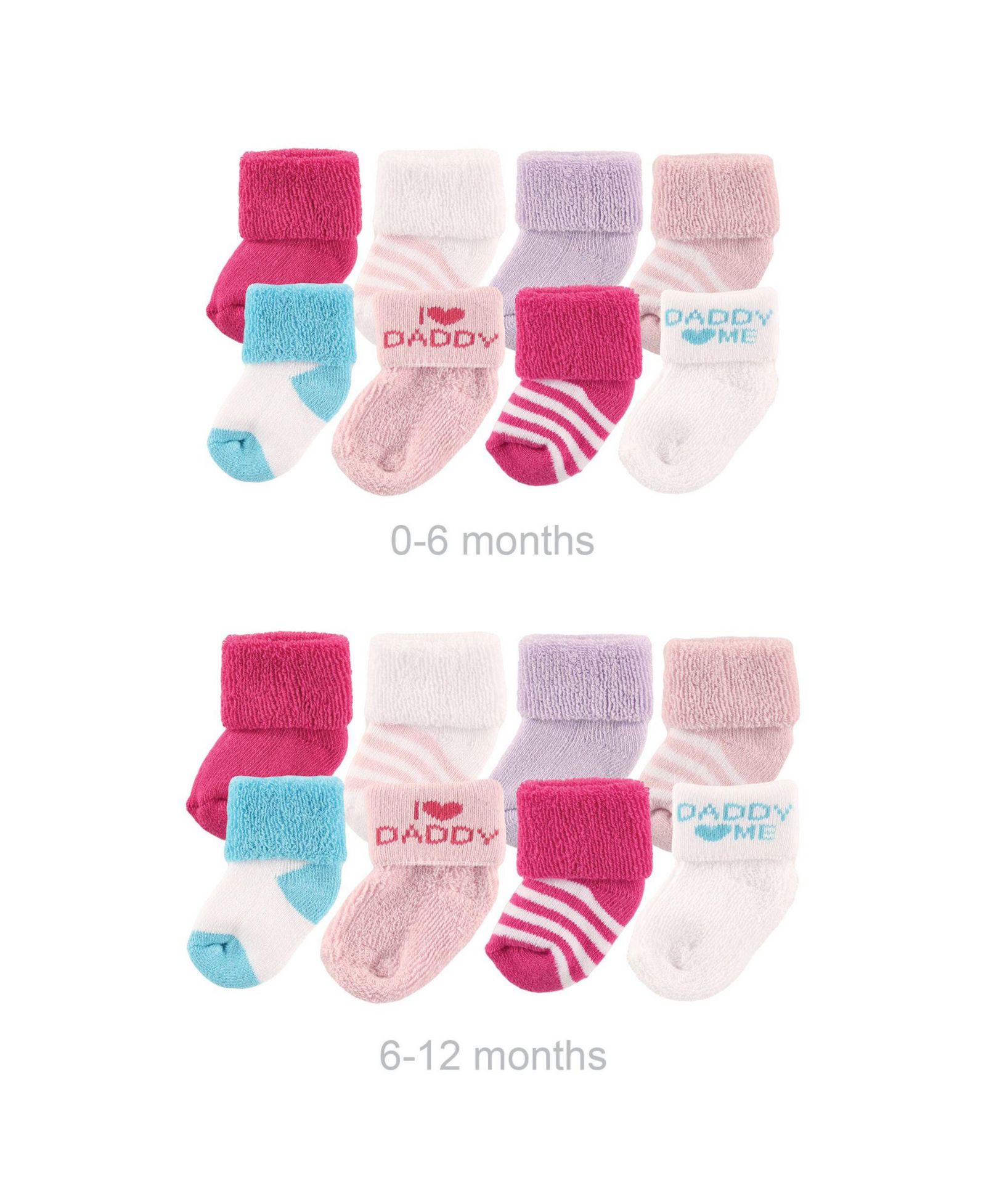 Luvable Friends Eight-Count Low-Cut Footies