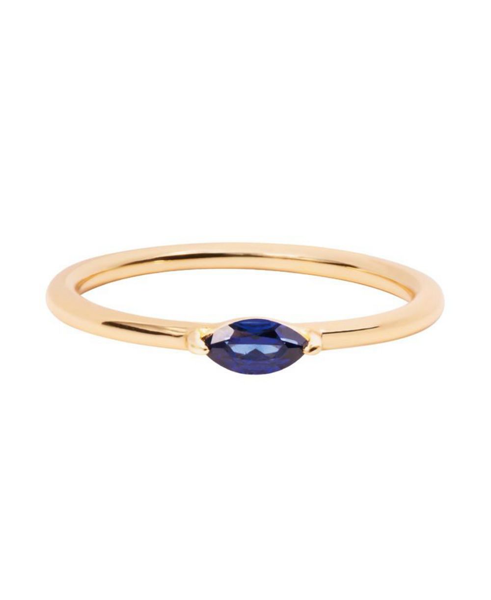 Кольцо с сапфиром September Birthstone Marquise