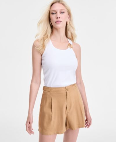 Женский трикотажный топ I.N.C. International Concepts Rib Knit Hardware-Trim