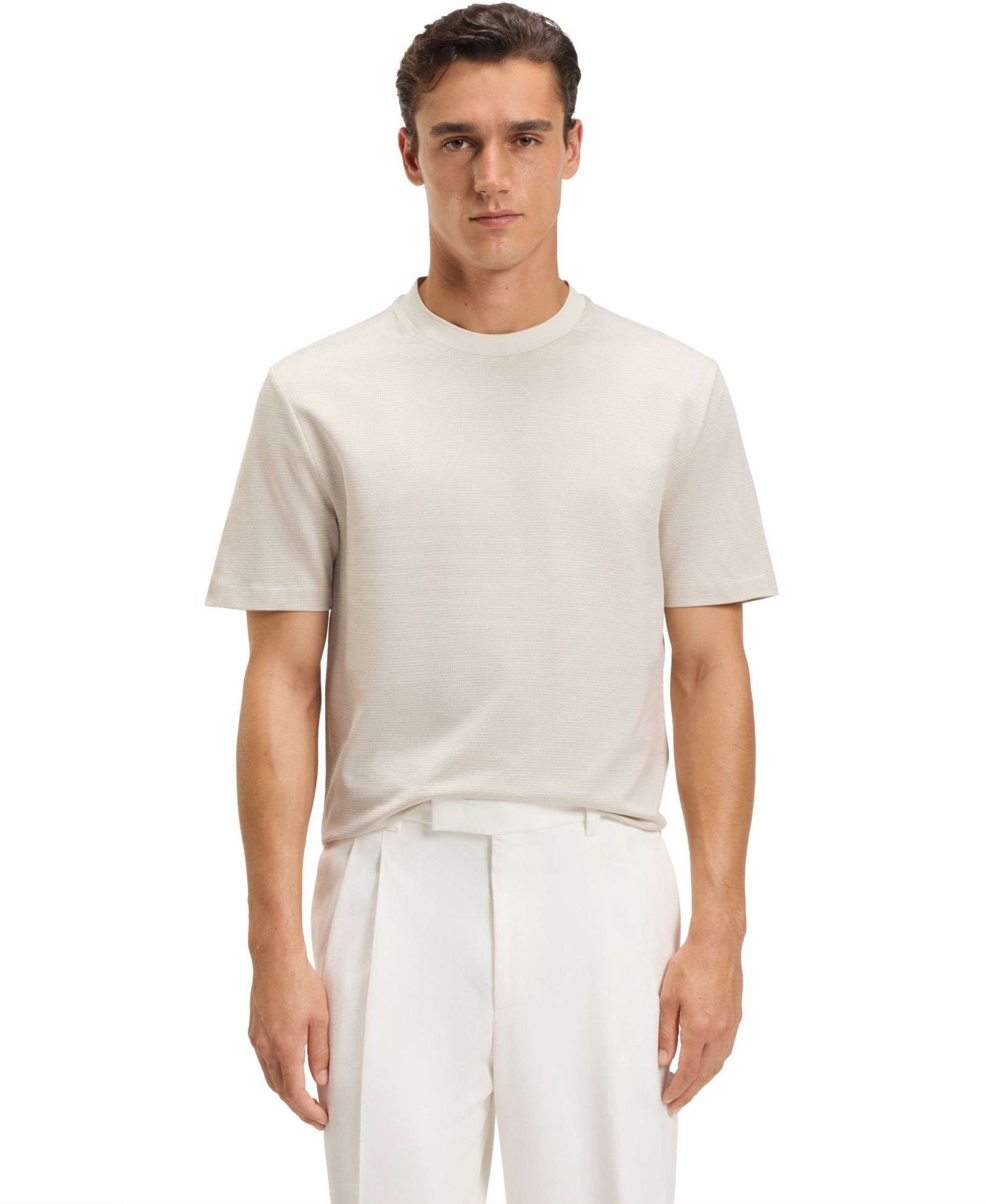 BOSS by Hugo Boss Men's Micro Pattern Mercerized-Cotton T-Shirt