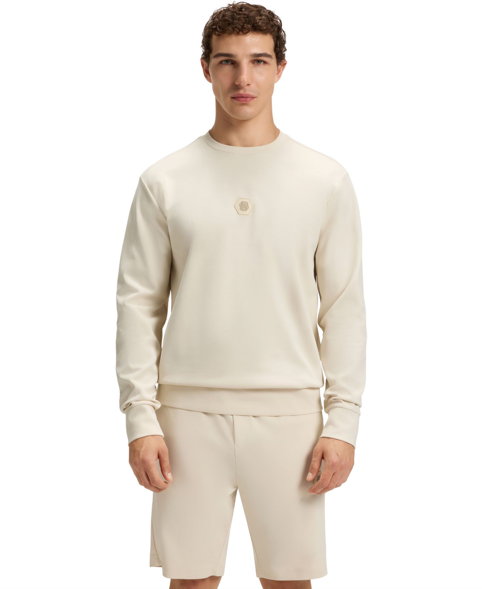 BOSS by Hugo Boss Men's Monogram Cotton-Blend Sweatshirt