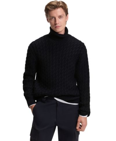BECKHAM x BOSS Men's Wool Cashmere Cable-Knit Sweater