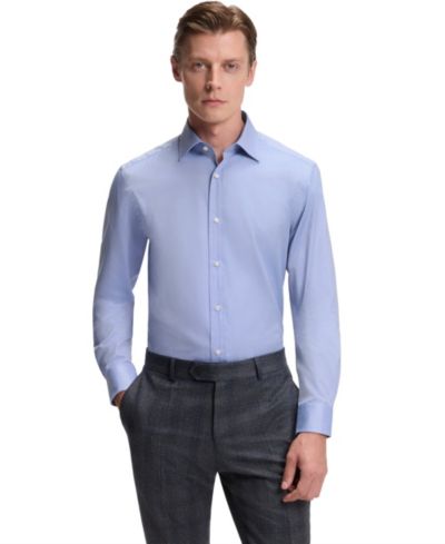 Мужская хлопковая рубашка BECKHAM x BOSS Oxford Slim-Fit