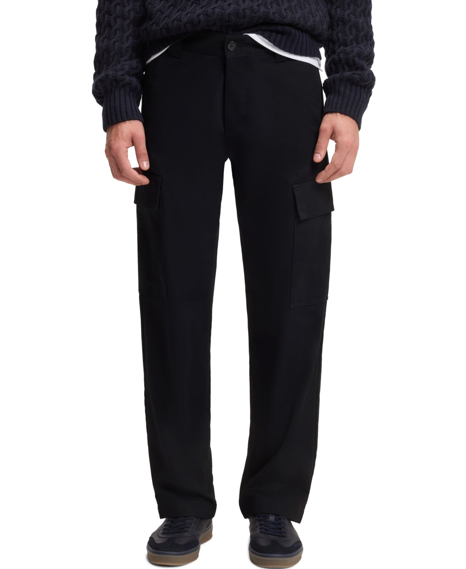 BECKHAM x BOSS Men's Micro-Patterned Cotton Cargo Pants