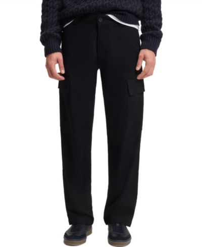 Мужские брюки Hugo Boss BECKHAM x BOSS Micro-Patterned Cotton Cargo