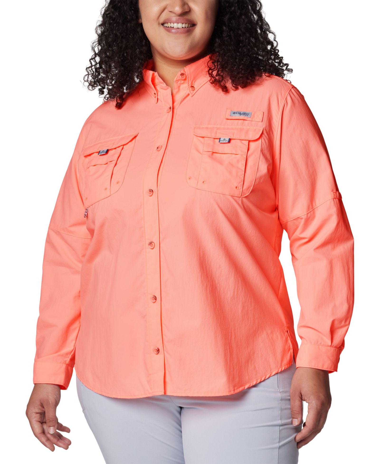 Columbia PFG Plus Size мужская рубашка для активного отдыха с длинным рукавом