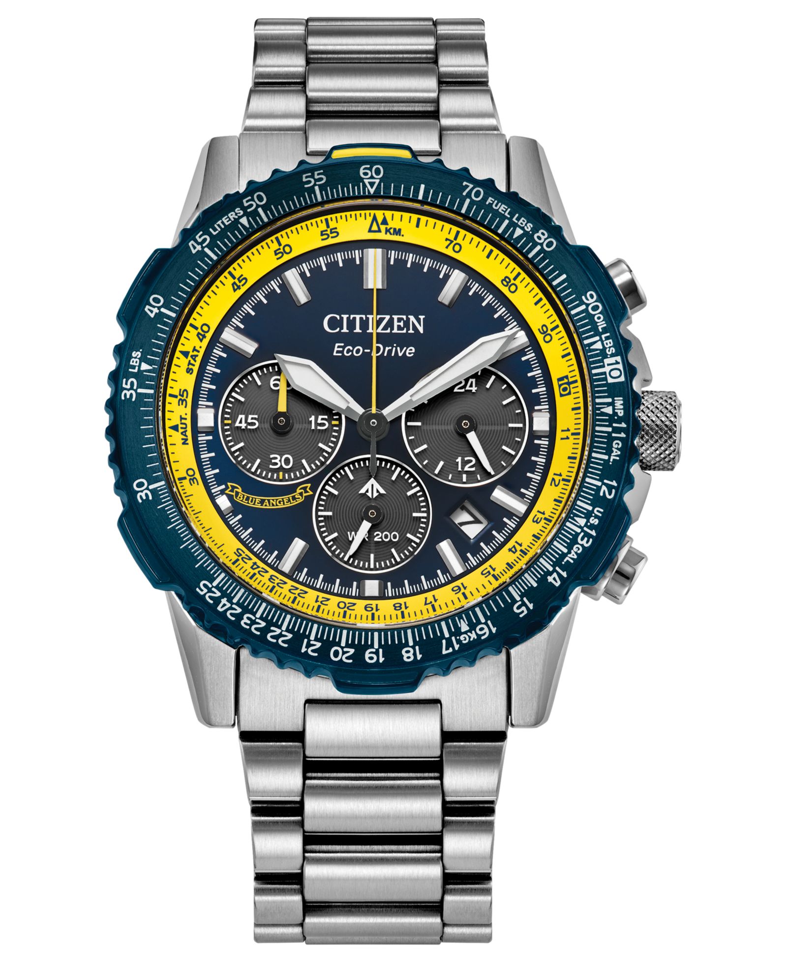 Citizen Мужские часы Promaster Navihawk Chronograph из нержавеющей стали с браслетом, 40mm
