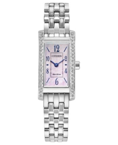 Женские классические часы Petite Palidoro из нержавеющей стали серебристого цвета Citizen 28.3mm