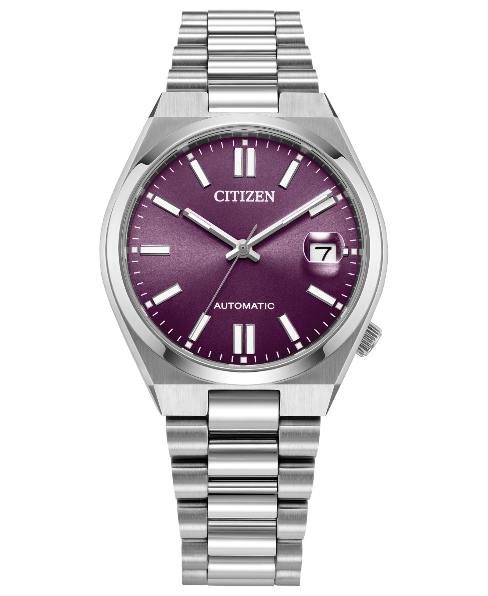 Citizen Мужские спортивные часы Tsuyosa Automatic, серебристый браслет из нержавеющей стали, 37mm