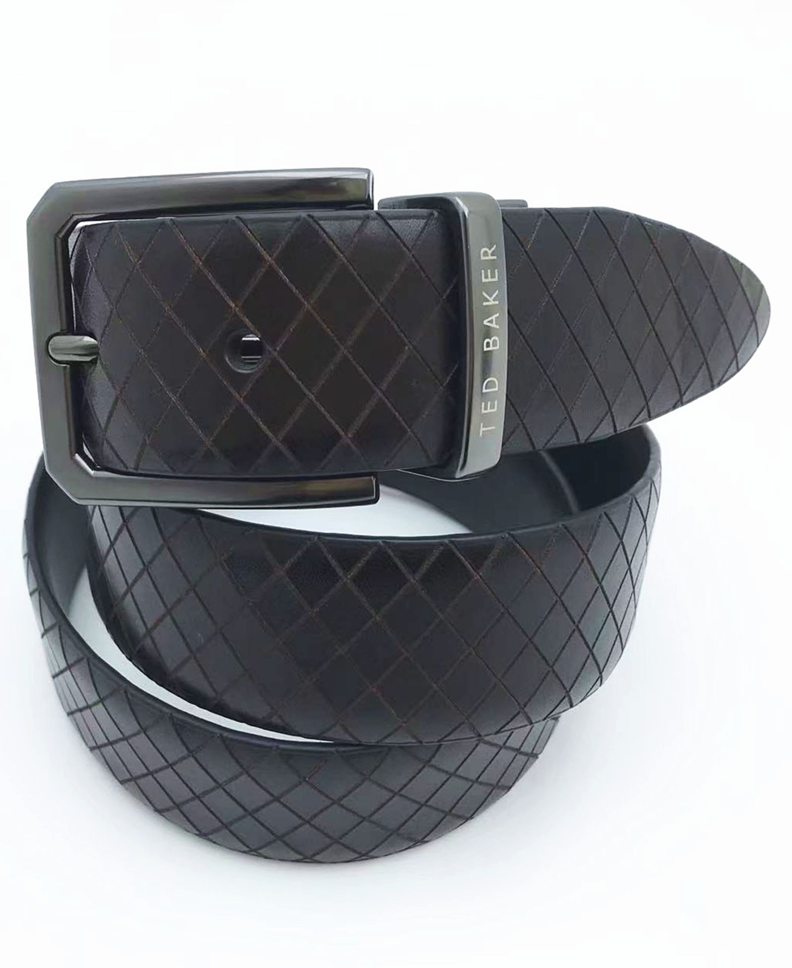 Ted Baker Men's Embossed Reversible Leather Belt