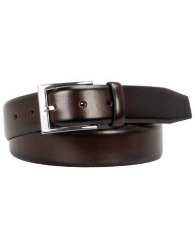 35MM Hugo Boss Men's Engraved Logo Leather Business Belt