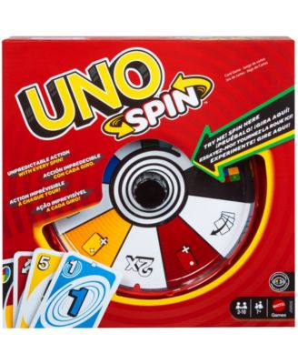 Mattel UNO Spin Card Game for Kid, Adult and Family Nights, Classic Play