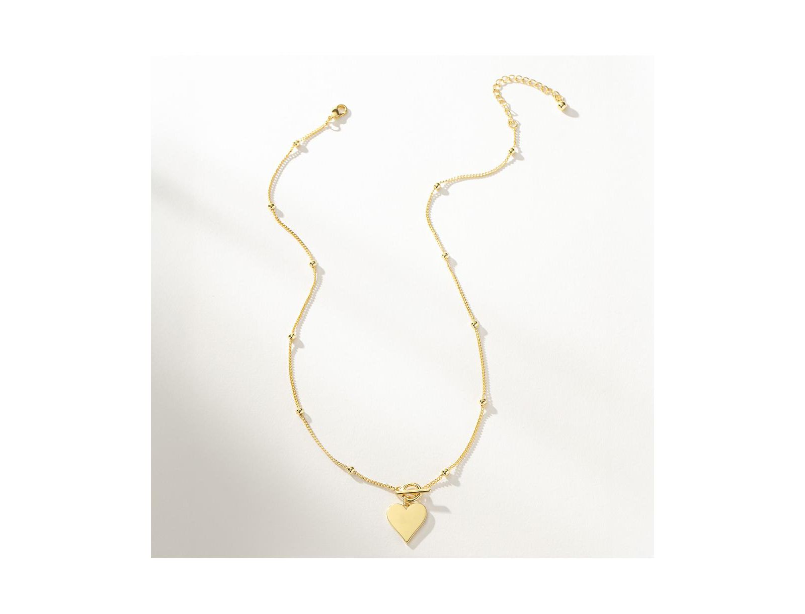 Золоченое ожерелье Uncommon James Touch of Love Heart, 16" + 2" extender