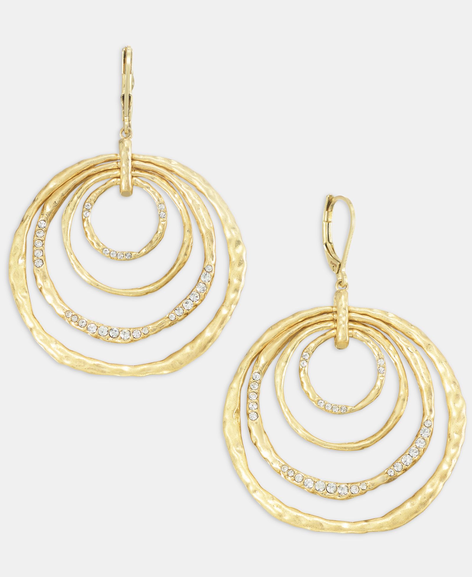 Серьги Style & Co Pavé Multirow Circle Drop Earrings