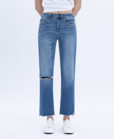 Женские прямые джинсы Flying Monkey Mid Rise Crop Straight Jeans