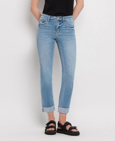 Женские джинсы Flying Monkey Mid Rise Cuffed Slim Straight