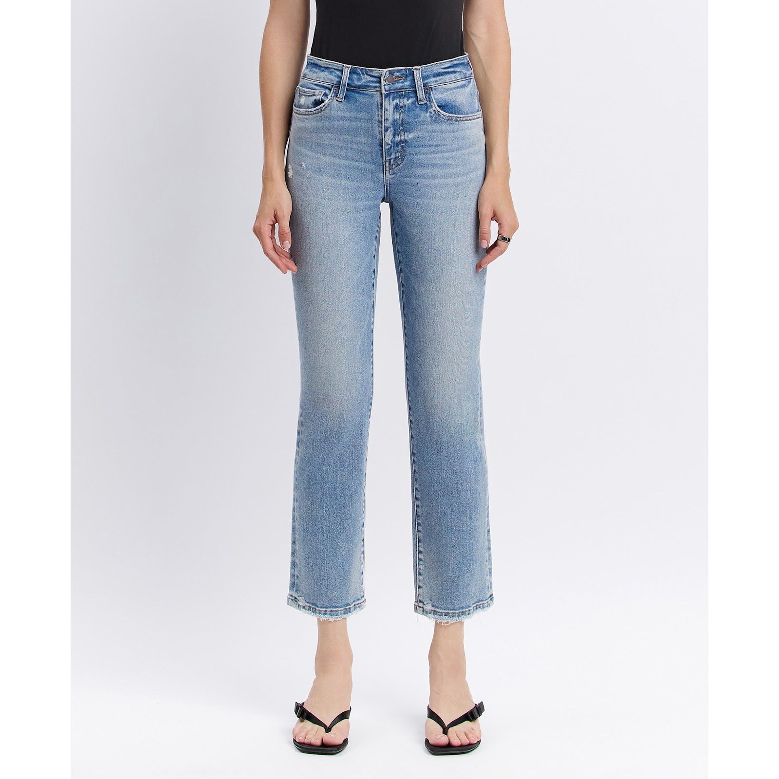 Flying Monkey Women's High Rise Straight Jeans