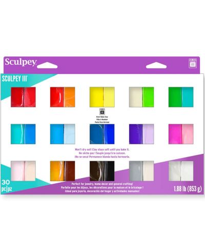 Sculpey III: Sampler Pack - (30) 1oz Packs