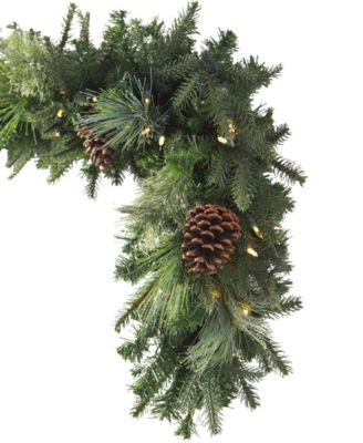 Гирлянда Balsam Hill из смешанной хвойной зелени 6' с LEDC BO