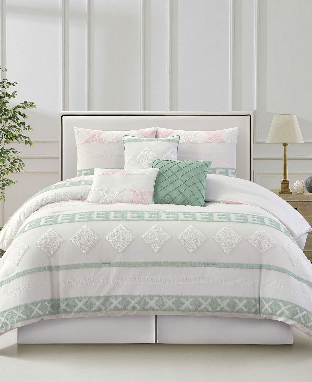 Комплект постельного белья Stratford Park Genoa Geometric 7-Pc., California King