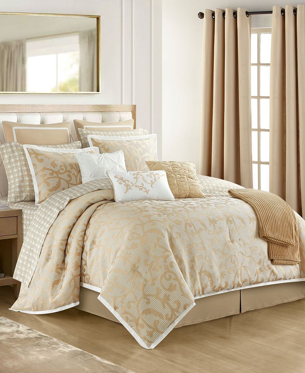 Stratford Park Johnella Scroll 16-Pc. Comforter Set, California King