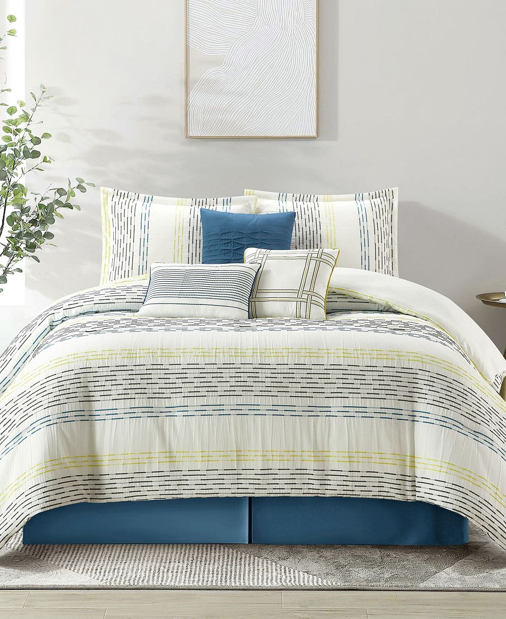 Stratford Park Merida Stripes 7-Pc. Comforter Set, Queen