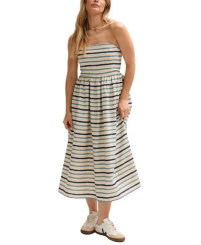 Lily and Lionel London Women's Regatta Sleeveless Bardot Neck Midi Dress